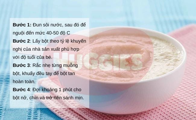 cách nấu bột ăn dặm cho bé 5 tháng tuổi