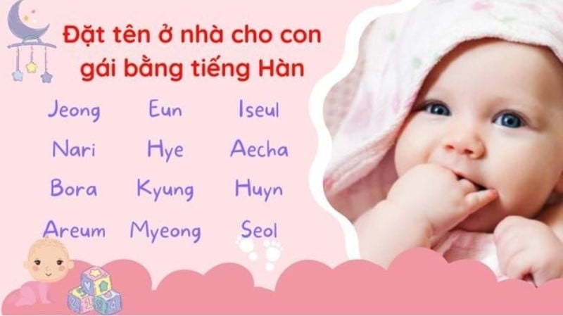 tên gọi ở nhà cho bé gái bằng tiếng Hàn