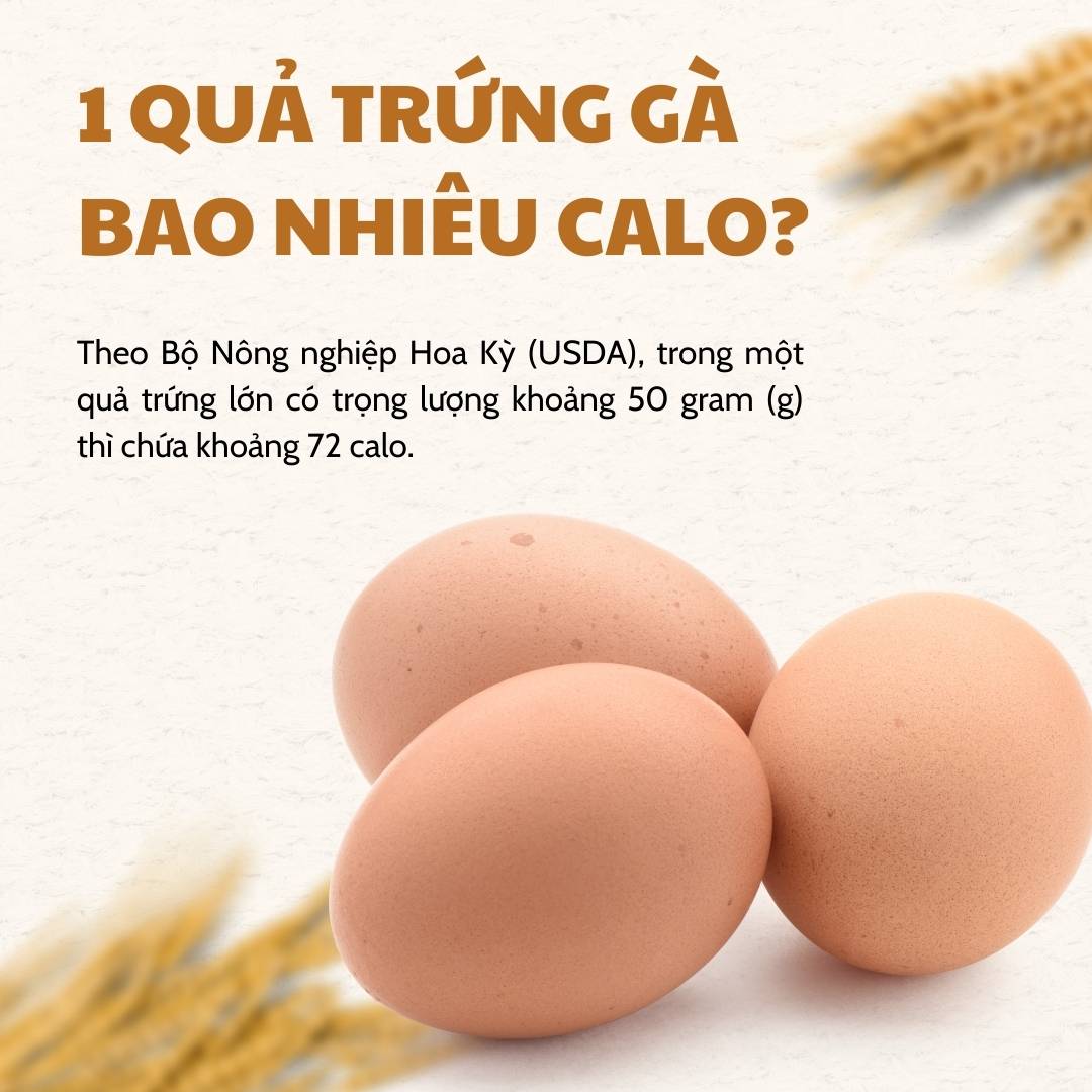 1 quả trứng gà bao nhiêu calo