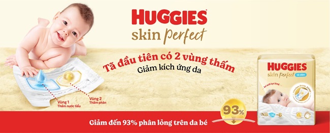 Bỉm Huggies Skin Perfect ban đêm