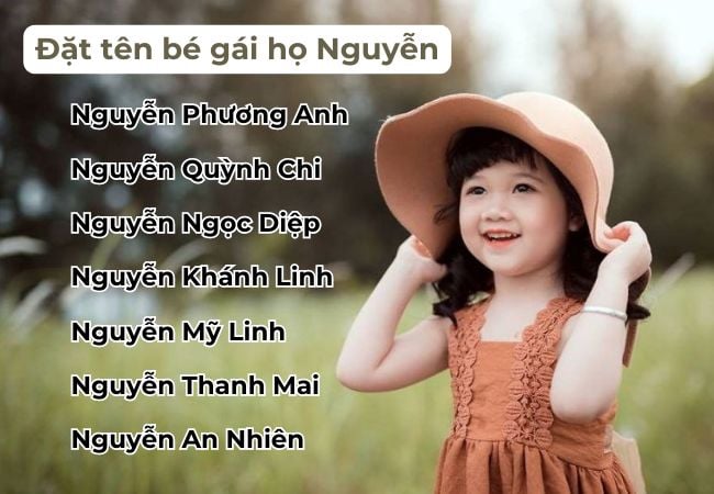 Đặt tên hay cho bé gái theo họ Nguyễn