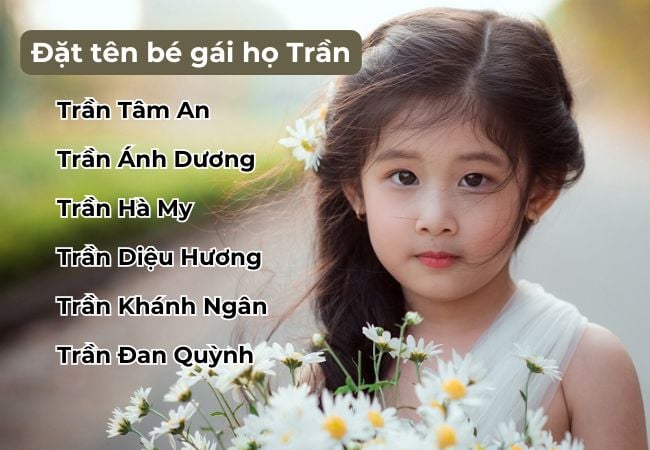 đặt tên con gái sinh năm 2025 họ trần