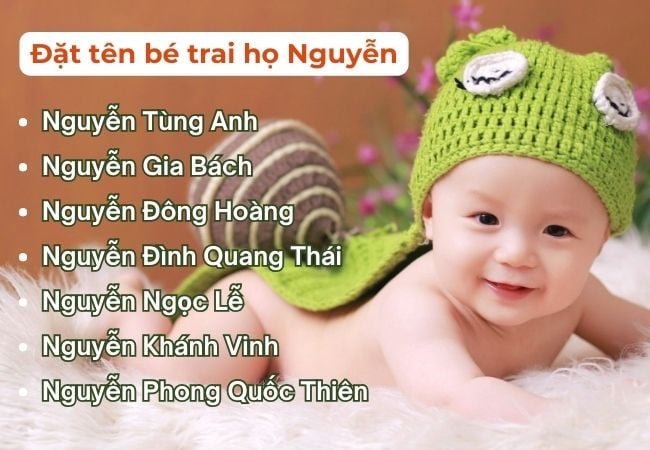 Đặt tên con trai họ Nguyễn