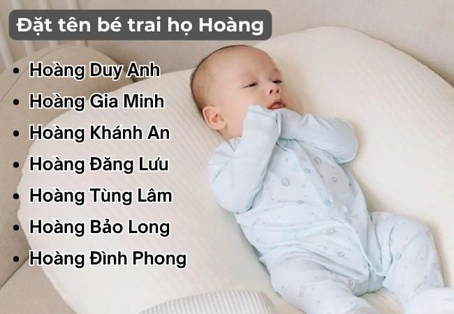 đặt tên bé trai họ Hoàng 