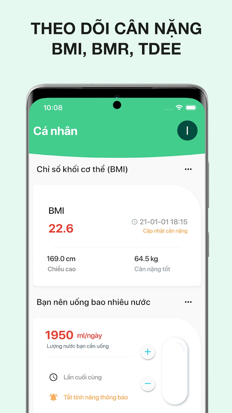 app tính calo