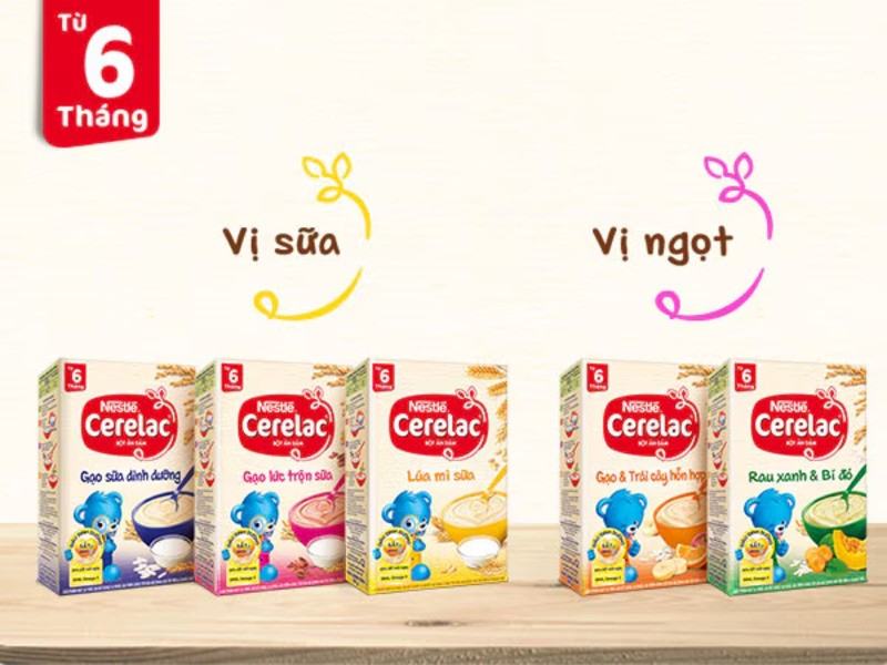 Nestle Cerelac còn chứa đầy đủ các dưỡng chất thiết yếu, giúp bé phát triể