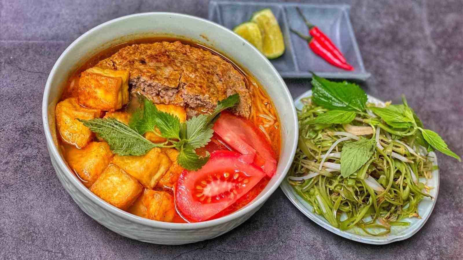 1 tô bún riêu bao nhiêu calo