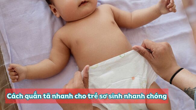 Cách quấn tã giấy cho trẻ sơ sinh