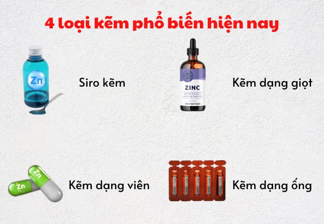 4 loại kẽm phổ biến hiện nay 