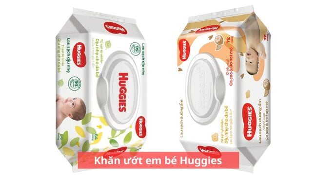 Khăn ướt em bé Huggies an toàn, lành tính cho da 