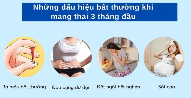 Những dấu hiệu bất thường khi mang thai 3 tháng đầu