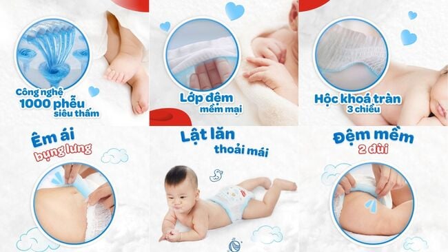 Tã bỉm Huggies với công nghệ vượt trội được nhiều mẹ tin dùng