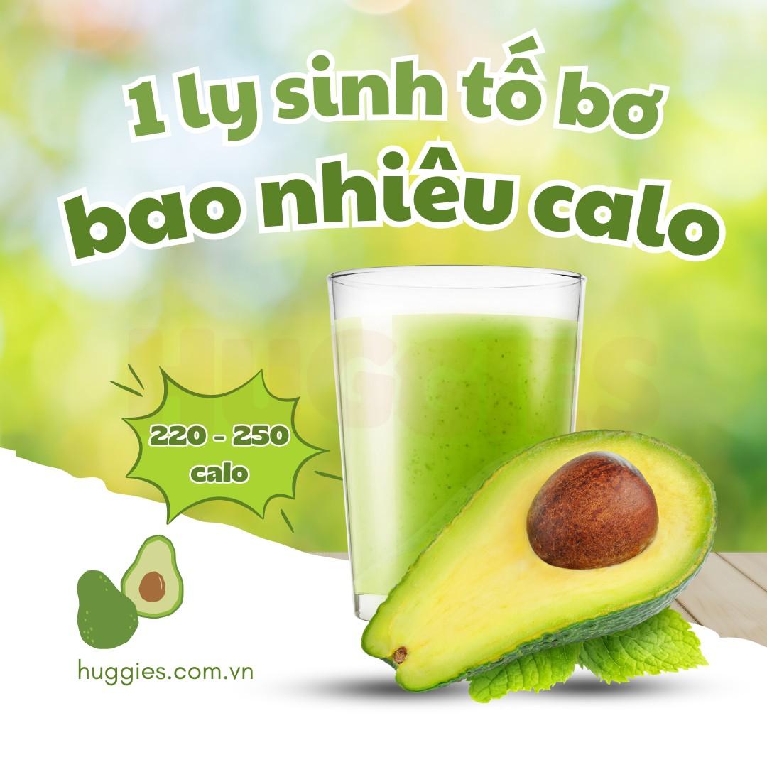 1 ly sinh tố bơ bao nhiêu calo