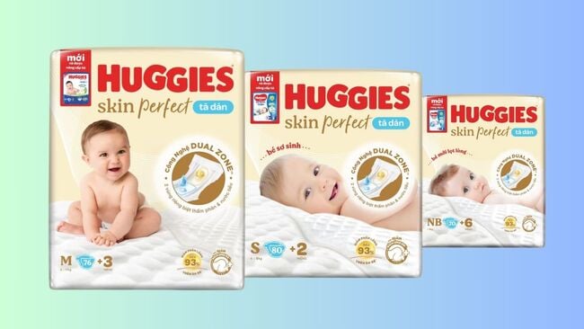 Tã dán sơ sinh Huggies Skin Perfect